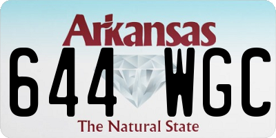 AR license plate 644WGC
