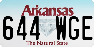 AR license plate 644WGE