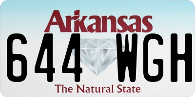 AR license plate 644WGH