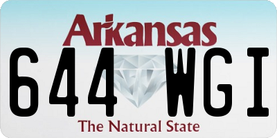 AR license plate 644WGI