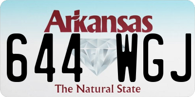 AR license plate 644WGJ