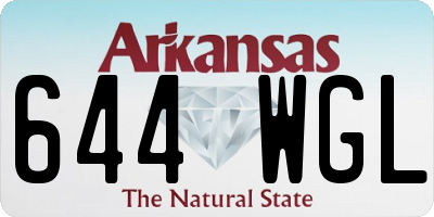AR license plate 644WGL