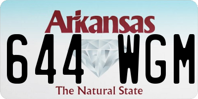 AR license plate 644WGM