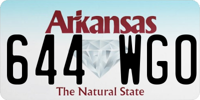 AR license plate 644WGO