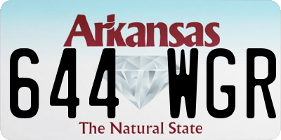 AR license plate 644WGR