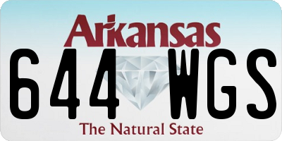 AR license plate 644WGS