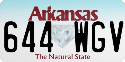 AR license plate 644WGV