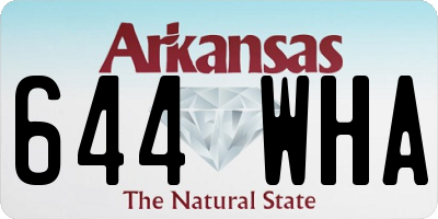 AR license plate 644WHA