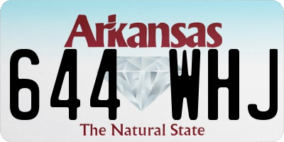 AR license plate 644WHJ