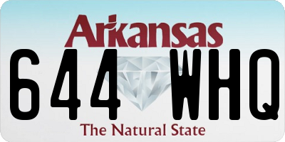 AR license plate 644WHQ