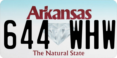 AR license plate 644WHW