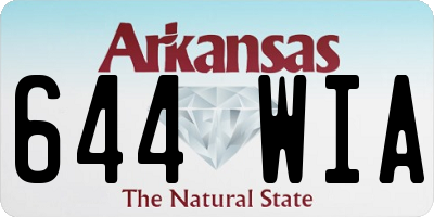 AR license plate 644WIA