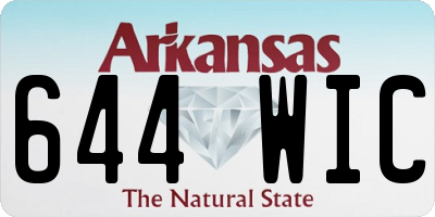 AR license plate 644WIC