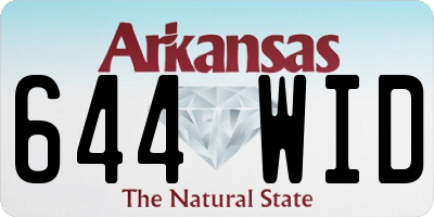 AR license plate 644WID