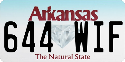 AR license plate 644WIF