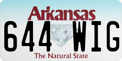 AR license plate 644WIG