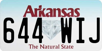 AR license plate 644WIJ