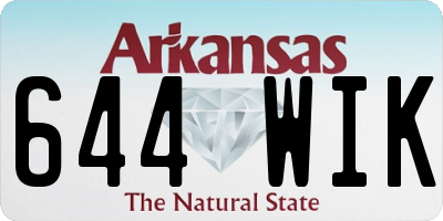 AR license plate 644WIK