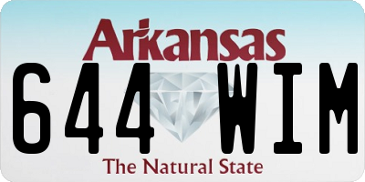 AR license plate 644WIM