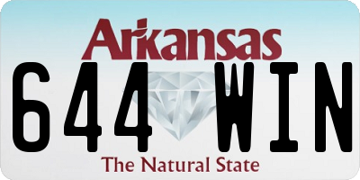 AR license plate 644WIN