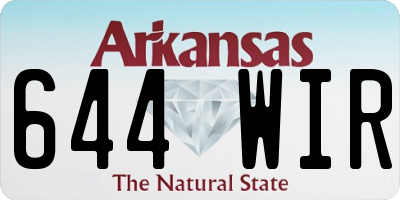 AR license plate 644WIR