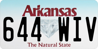 AR license plate 644WIV