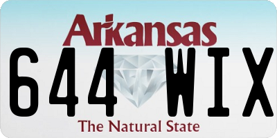 AR license plate 644WIX
