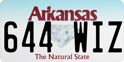 AR license plate 644WIZ