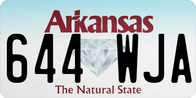 AR license plate 644WJA