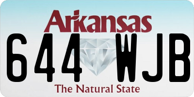 AR license plate 644WJB