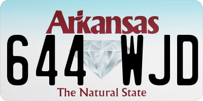 AR license plate 644WJD
