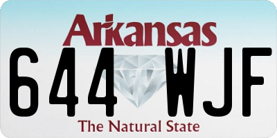 AR license plate 644WJF