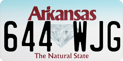 AR license plate 644WJG