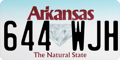 AR license plate 644WJH
