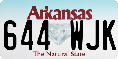 AR license plate 644WJK