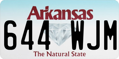 AR license plate 644WJM