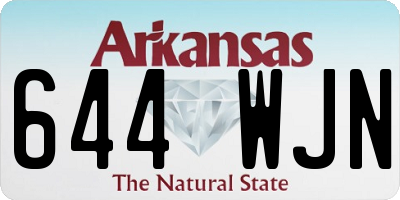 AR license plate 644WJN