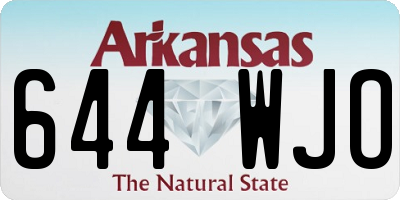 AR license plate 644WJO