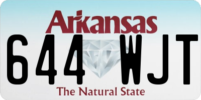 AR license plate 644WJT