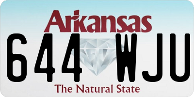 AR license plate 644WJU