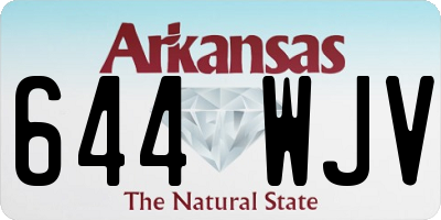 AR license plate 644WJV