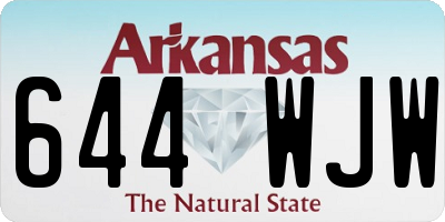 AR license plate 644WJW