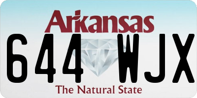 AR license plate 644WJX