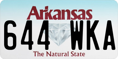 AR license plate 644WKA