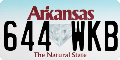 AR license plate 644WKB