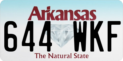 AR license plate 644WKF