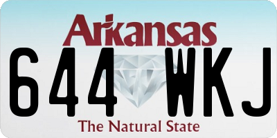 AR license plate 644WKJ