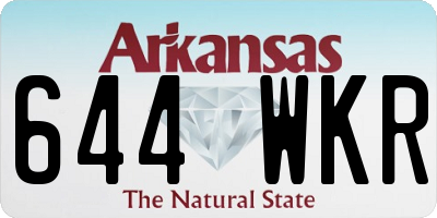 AR license plate 644WKR