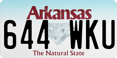 AR license plate 644WKU