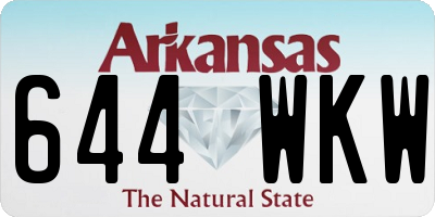 AR license plate 644WKW